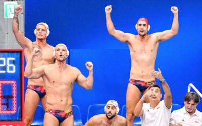 Cabanas, Famera i Lorrio, en una imatge d'arxiu a la banqueta | RFEN